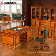 customize office project boss manager president room Wood executive classic office desk with drawers and chairs set